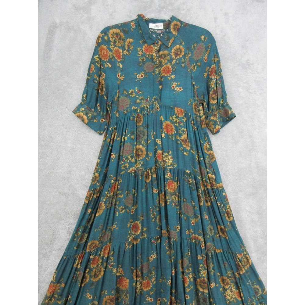 Natural Life Dress Womens Size Small Floral Midi Pockets Boho Babydoll Cottage - Picture 3 of 12